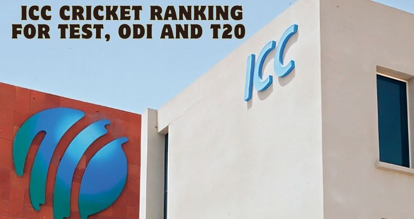 ICC Cricket Ranking for Test, ODI and T20